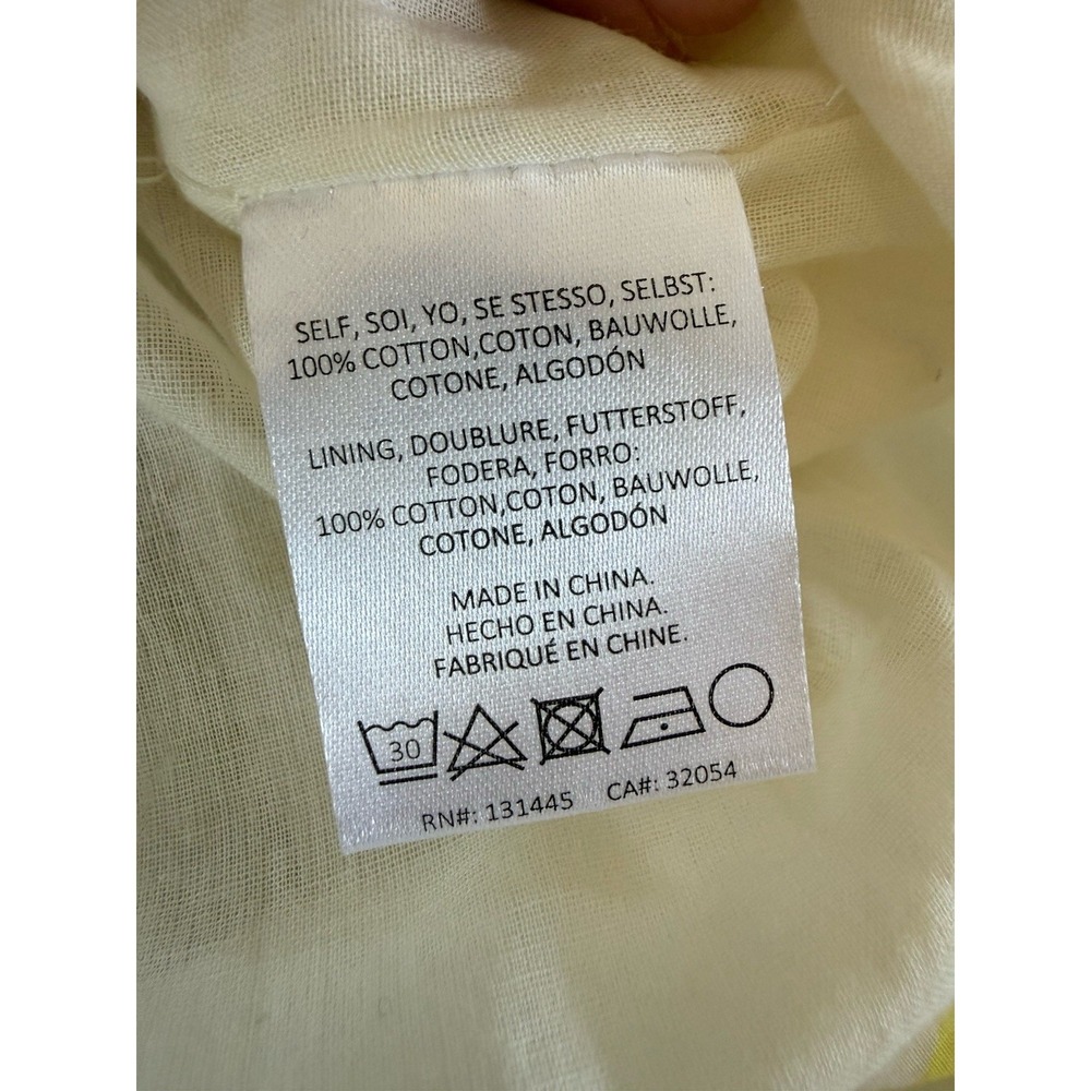 Anthropologie WHIT TWO Polka Dot Maxi Dress in Yellow & White Cotton Size M - Picture 15 of 16